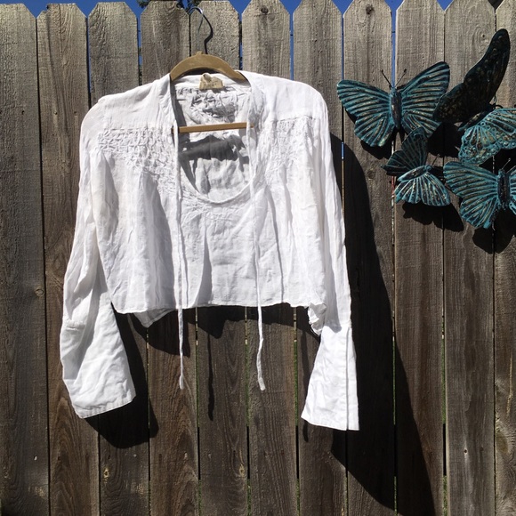 IF BY SEA Los Angeles white crop top - Picture 6 of 8